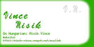 vince misik business card